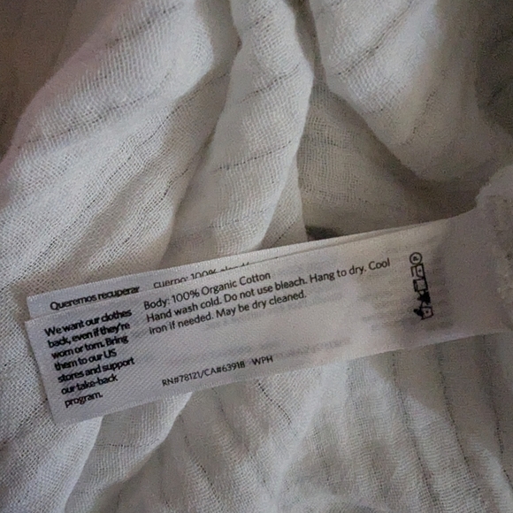 Eileen Fisher Organic Cotton Gauze Striped Dress - Minimalist Lounge Comfy - M - Picture 9 of 9